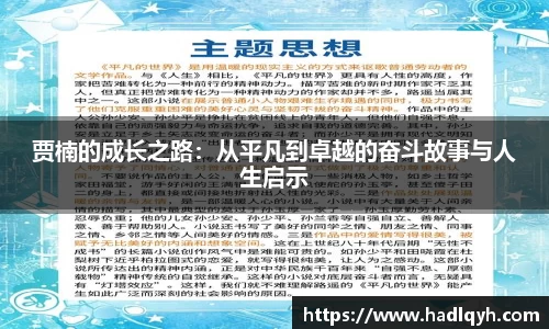 贾楠的成长之路：从平凡到卓越的奋斗故事与人生启示